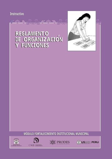 REGLAMENTO DE ORGANIZACION Y FUNCIONES REGLAMENTO ...