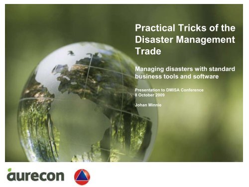 Johan Minnie - Practical Tricks of the Disaster Management Trade