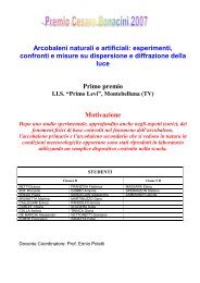 Arcobaleni naturali e artificiali: esperimenti, confronti e misure ... - AIF