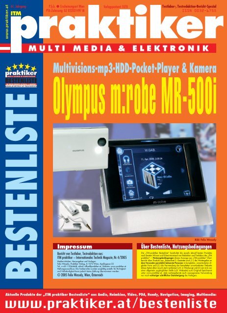 Olympus m:robe MR-500i: Multivisions-mp3 ... - HOME praktiker.at