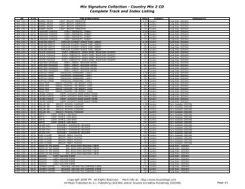 Mix Signature Collection - Country Mix 2 CD ... - SoundDogs.com