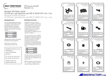 Nonshock GPS-Halter Cockpit fÃ¼r KTM 950 / 990 ... - BikerFactory