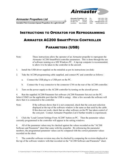 Operator With Reprogramming instructions to operator for reprogramming airmaster ac200 ...