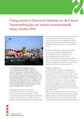 Prettig wonen in Driemond, Nellestein en de K-buurt Samenvatting ...