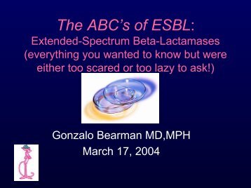 The ABC's of ESBL