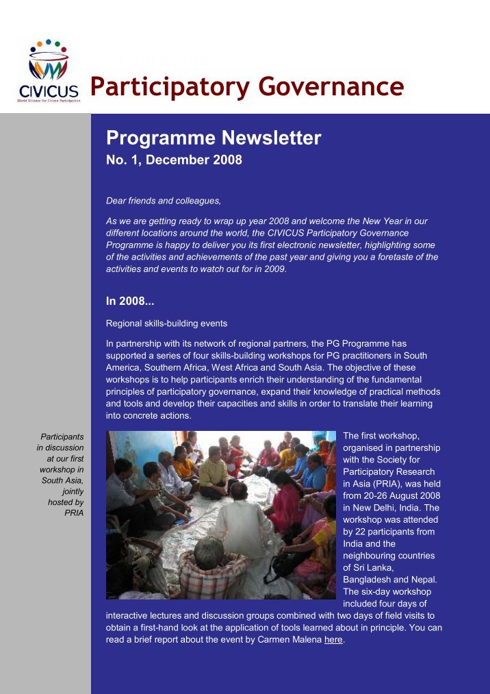 participatory governance participatory governance