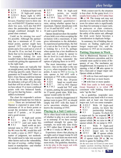 Using Grant Standard - Better Bridge