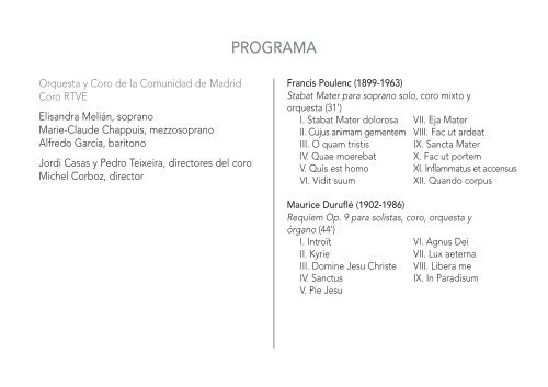 CUBIERTAS 29 de octubre.fh10 - Orquesta y Coro de la Comunidad ...