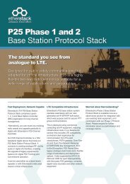 P25 Phase 1 and 2 Base Station Protocol Stack - Etherstack
