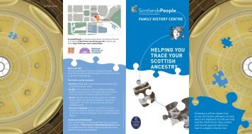 HElPinG yoU TrACE yoUr SCoTTiSH AnCESTry - ScotlandsPeople ...