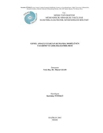 tc niÄde Ã¼niversitesi mÃ¼hendislik-mimarlÄ±k fakÃ¼ltesi elektrik ... - 320Volt