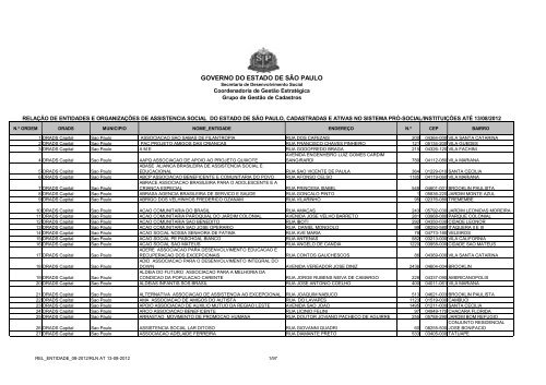 Secretaria de Desenvolvimento Social - Governo do Estado de SÃ£o ...