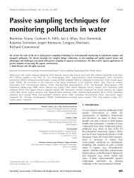 Passive sampling techniques for monitoring pollutants in water