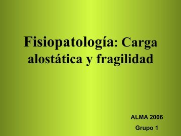 Carga alostática y fragilidad