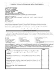 APPENDIX B: NSRC Evaluation Criteria for Curriculum Materials