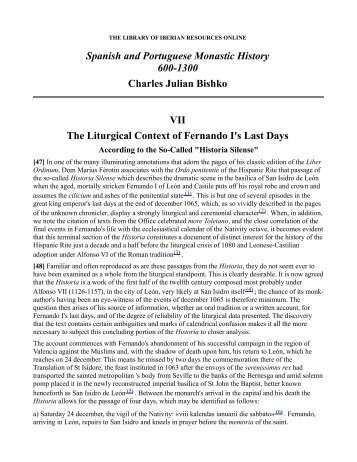Spanish and Portuguese Monastic History 600-1300 Charles Julian ...
