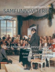 Embetsverkets posisjon og makt - Samfunnsviterne