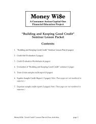 Building And Keeping Good Credit - Consumer Action