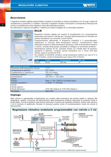 Regolatore climatico RCLM - WATTS industries