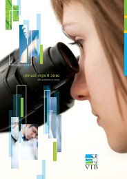 Annual report 2010 (pdf - 2MB) - VIB