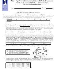 AED - Algoritmos e Estruturas de Dados - 2004/05, 2o Semestre