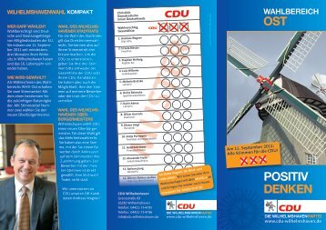 Den Wahlbereichsflyer finden Sie hier - CDU Wilhelmshaven