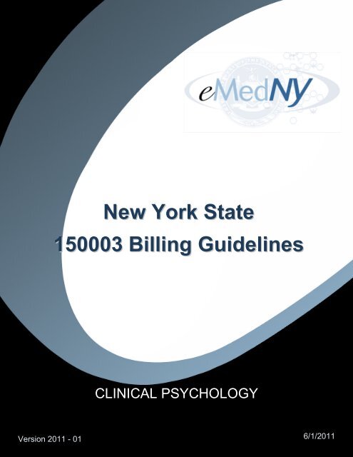 Clinical Psychology Billing Guidelines - eMedNY