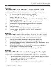 Indiana State Academic Standards: World Language