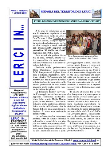 LUGLIO 2009 / ANNO 2 - NUMERO  7 - Comune di Lerici