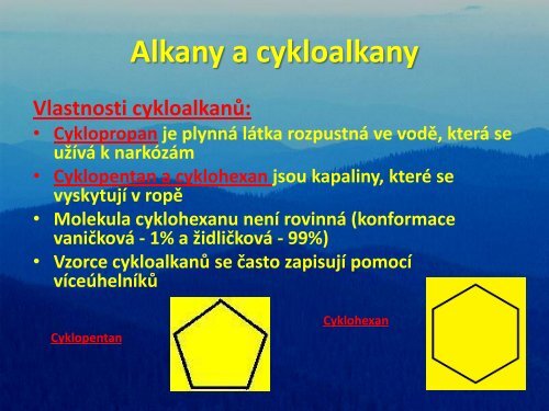 Alkany a cykloalkany