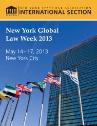 New York State Bar Association International Section's ... - Reed Smith