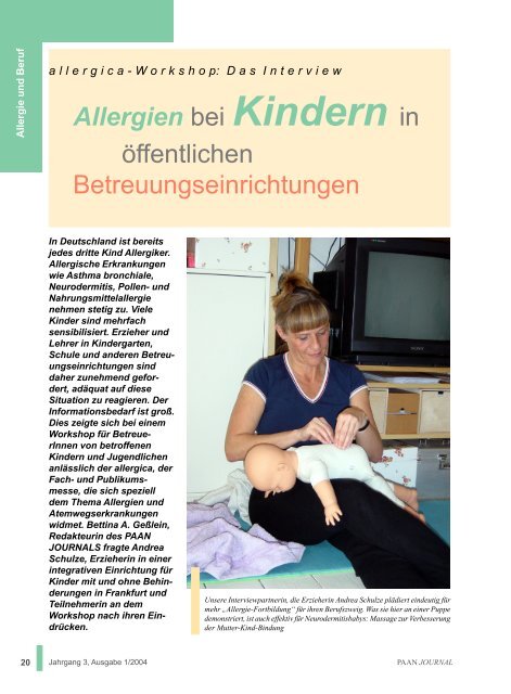 Allergien - PAAN Bundesverband - Patientenorganisationen, Allergie