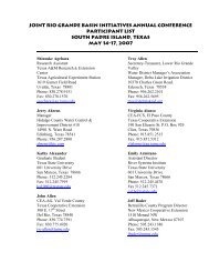 Participant List - 2013 Rio Grande Basin Initiative Meeting - Texas ...