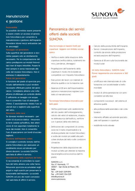 Descrizione del sistema di fissaggio MCG 1.1 - Sunova