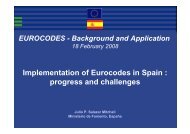Implementation of Eurocodes in Spain : progress and challenges