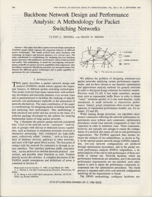 Backbone Network Design and Performance Analysis: A ... - MonMa