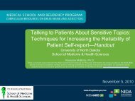 Techniques for Increasing the Reliability of Patient Self-report ...
