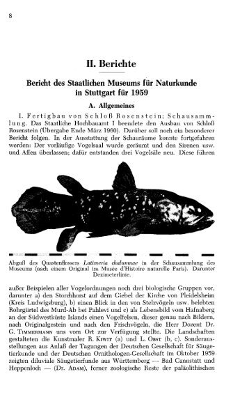 1959 - Staatliches Museum fÃ¼r Naturkunde Stuttgart