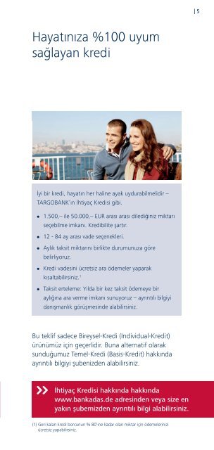 Bilgi Broşürü - TARGOBANK BANKADAŞ