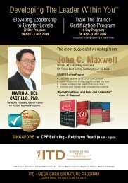 John C. Maxwell - ITD GROUP - Institute of Training and Development