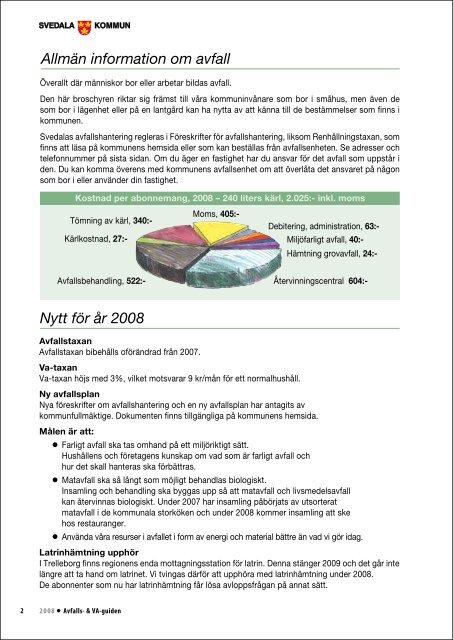 Avfalls- & VA-guiden 2008 - Svedala kommun