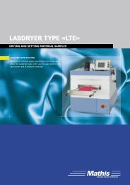 LABDRYER TYPE Ã‚Â«LTEÃ‚Â» - Mathis AG