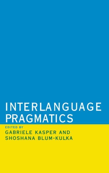 INTERLANG PRAGMATICS KASPER.pdf - STIBA Malang