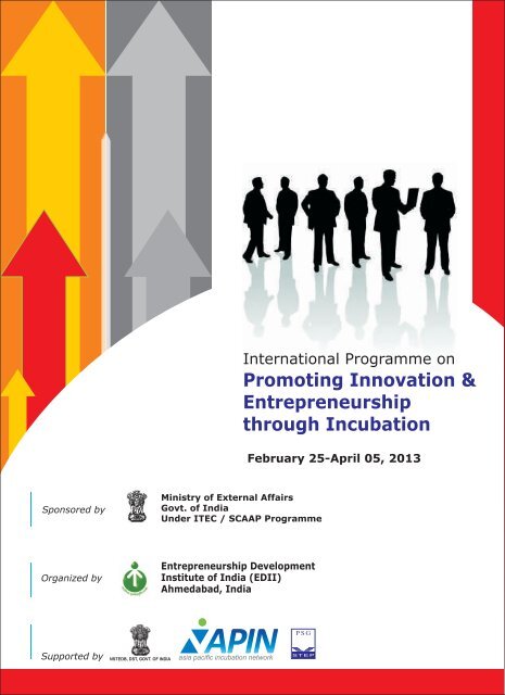 Promoting Innovation & Entrepreneurship through Incubation