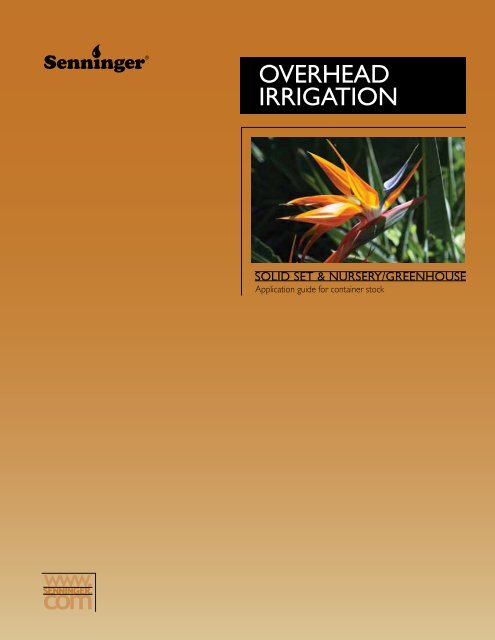 Overhead Irrigation Guide - Senninger Irrigation