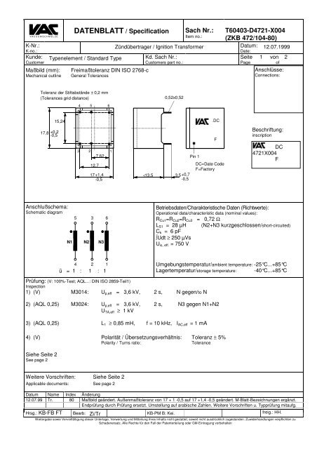 T60403-D4721-X004 - Vacuumschmelze