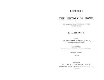 THE HISTORY OF ROME, - Faculty of Social Sciences