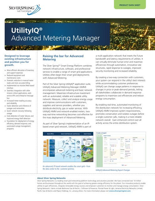 UtilityIQÂ® Advanced Metering Manager - Silver Spring Networks