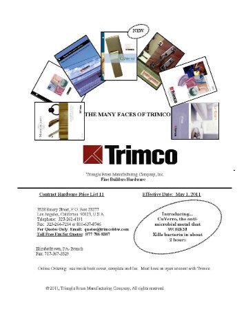 Trimco Price May 2011.pdf - Access Hardware Supply