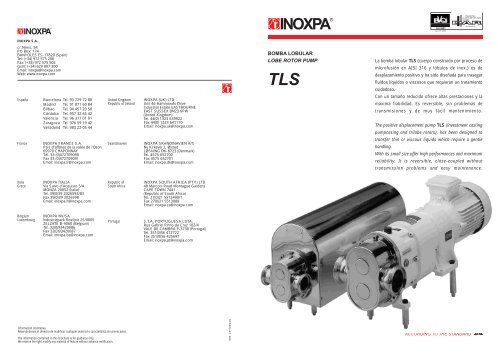 INOXPA - Process Pump Sales Inc